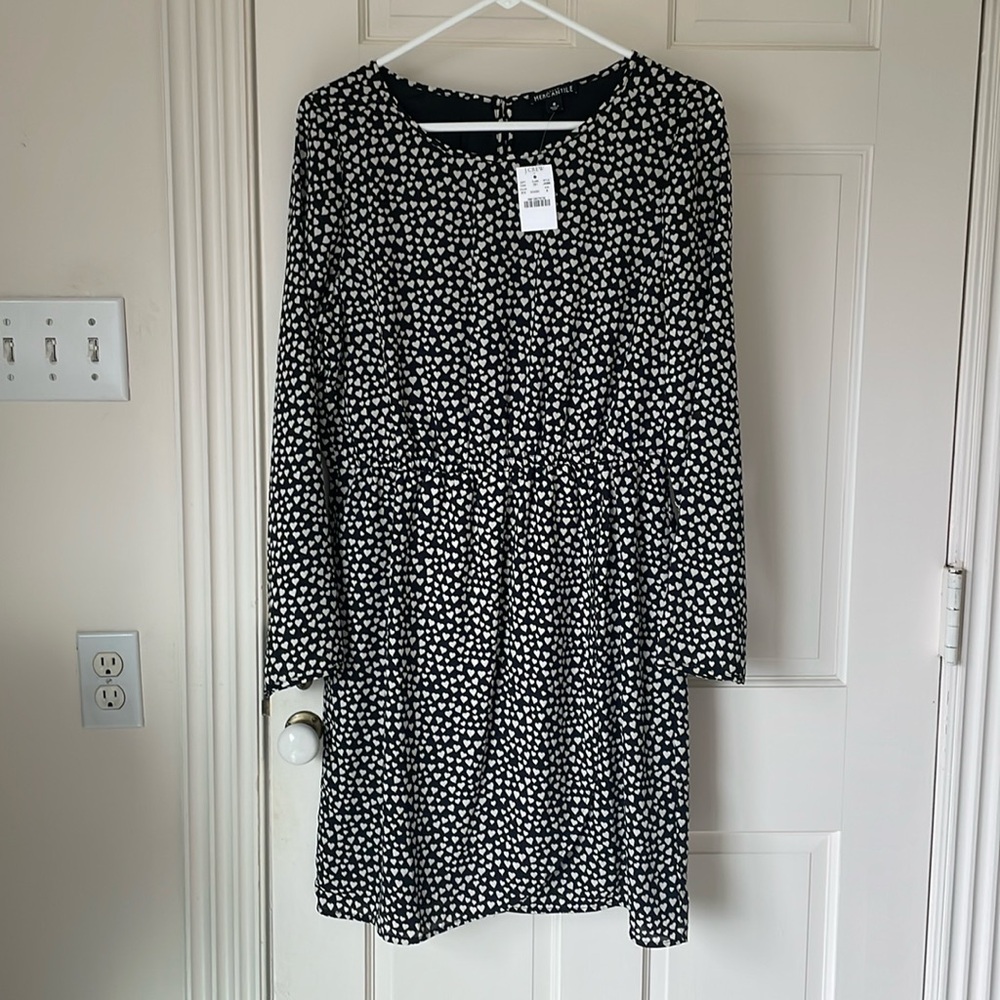 NWT J. Crew Mercantile XO Heart Print Tulip Dress